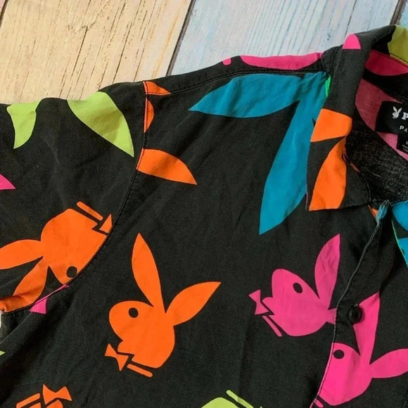 Playboy by pacsun men short sleeve button down shirt - Picture 8 of 10